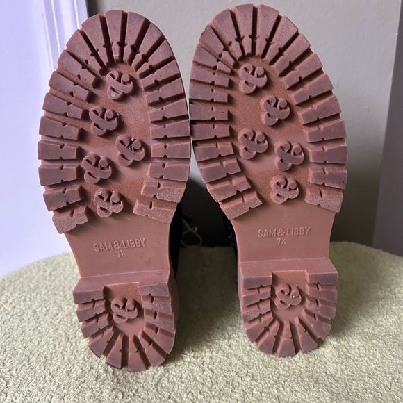 New Sam & Libby Samantha Embellished Black Combat Women’s Boots - Picture 10 of 10